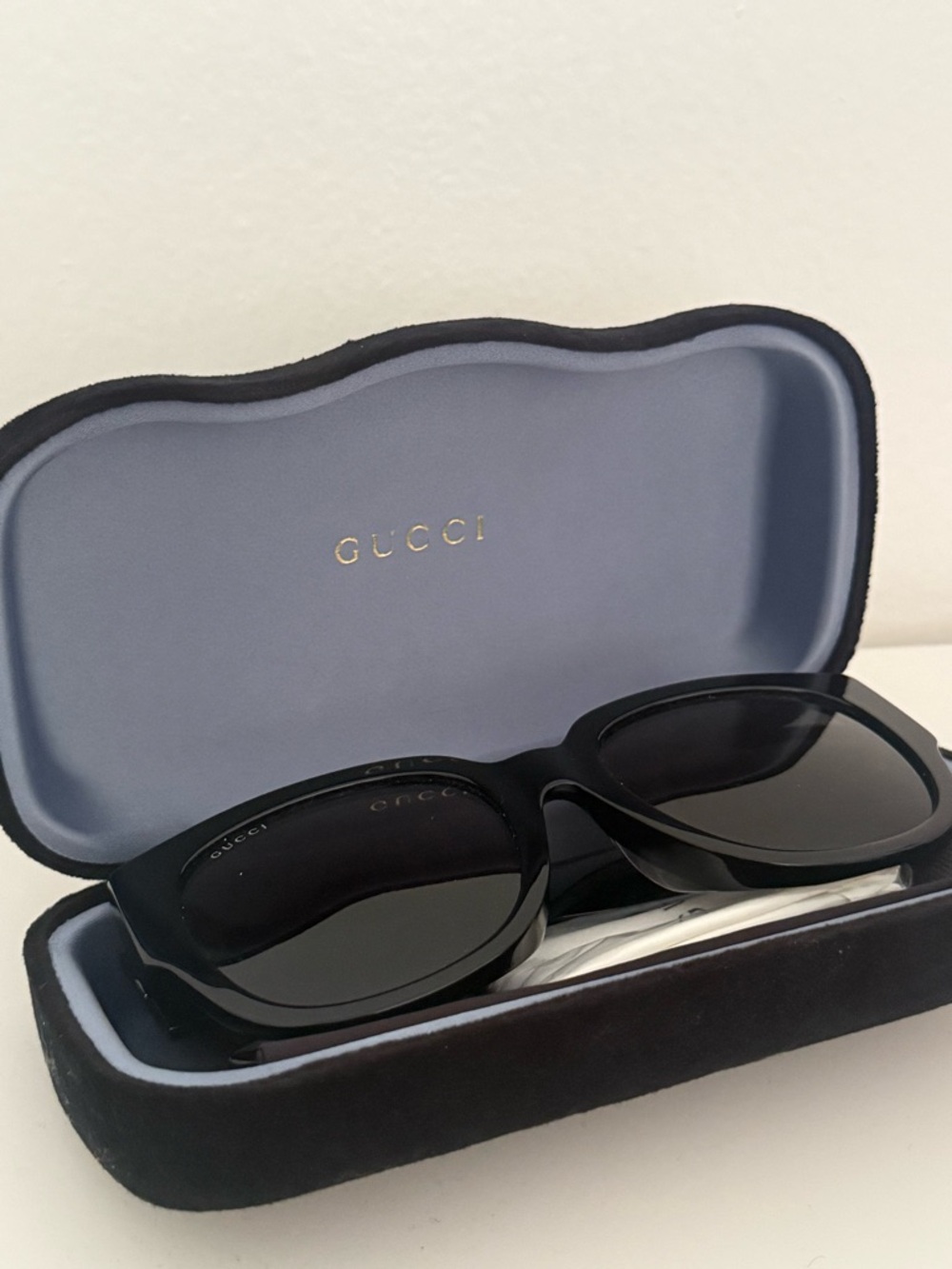 Gucci Black Sunglasses with Black Velvet Case